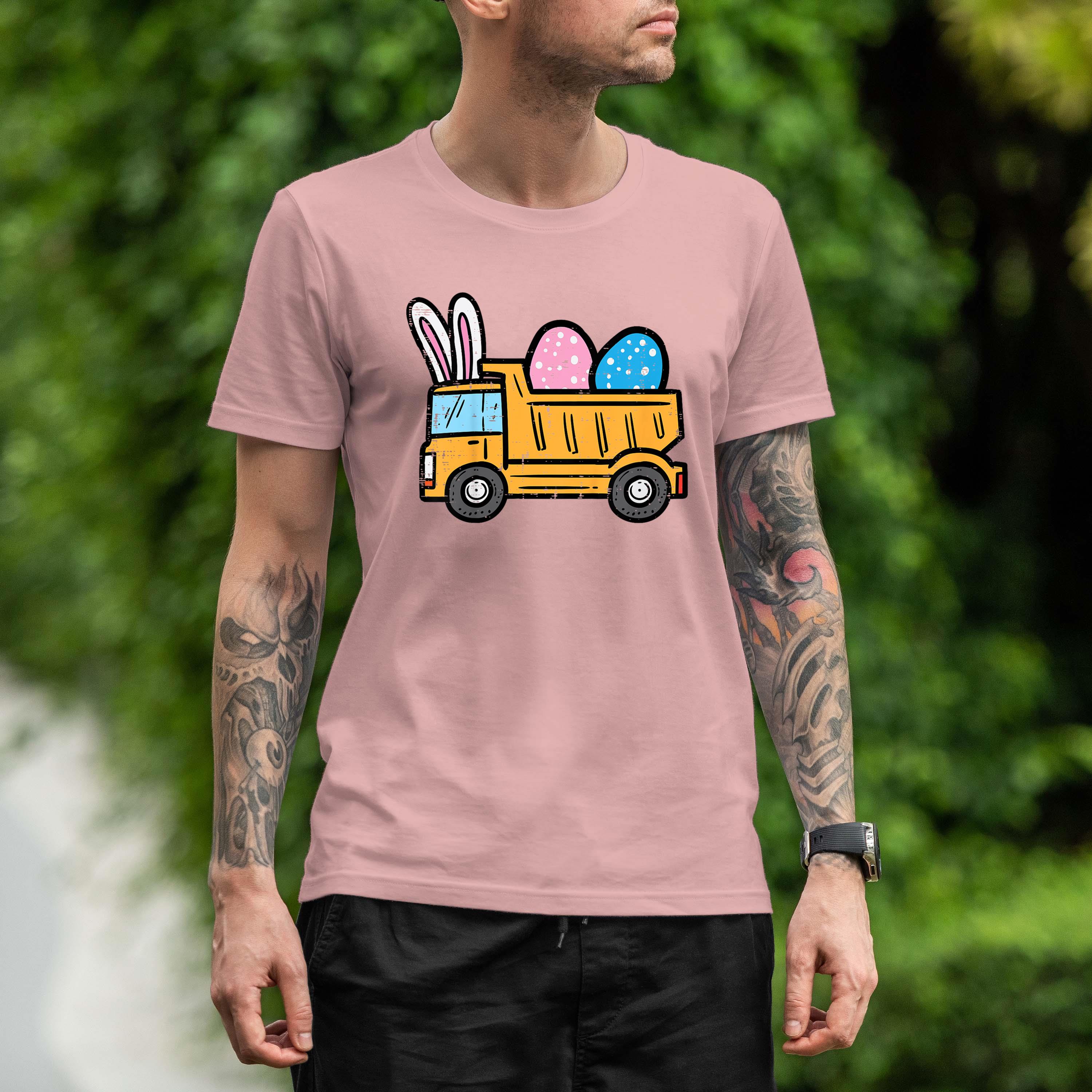 Kids Easter Dump Truck Eggs Construction Boys Kids Youth Shirt 